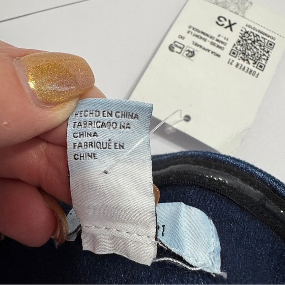 Forever 21 Strapless Studded Denim Mini Dress XS NWT - Picture 11 of 13